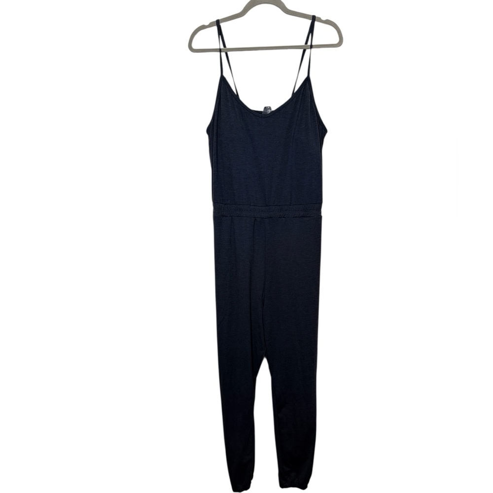Vuori Women’s Dark Navy Lux Yoga Pilates Sleeveless Athleisure Jumpsuit Sz XL
